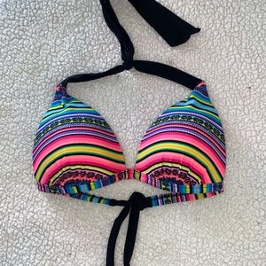 Colorful Aztec Print Bikini Top Small